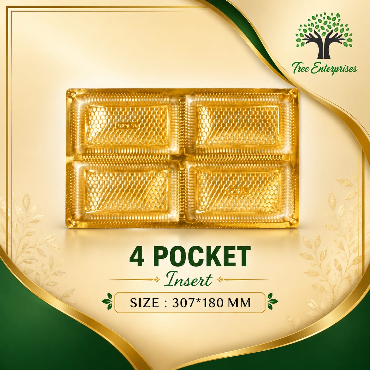 4 POCKET  SIZE 307*180MM